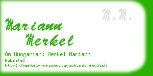 mariann merkel business card